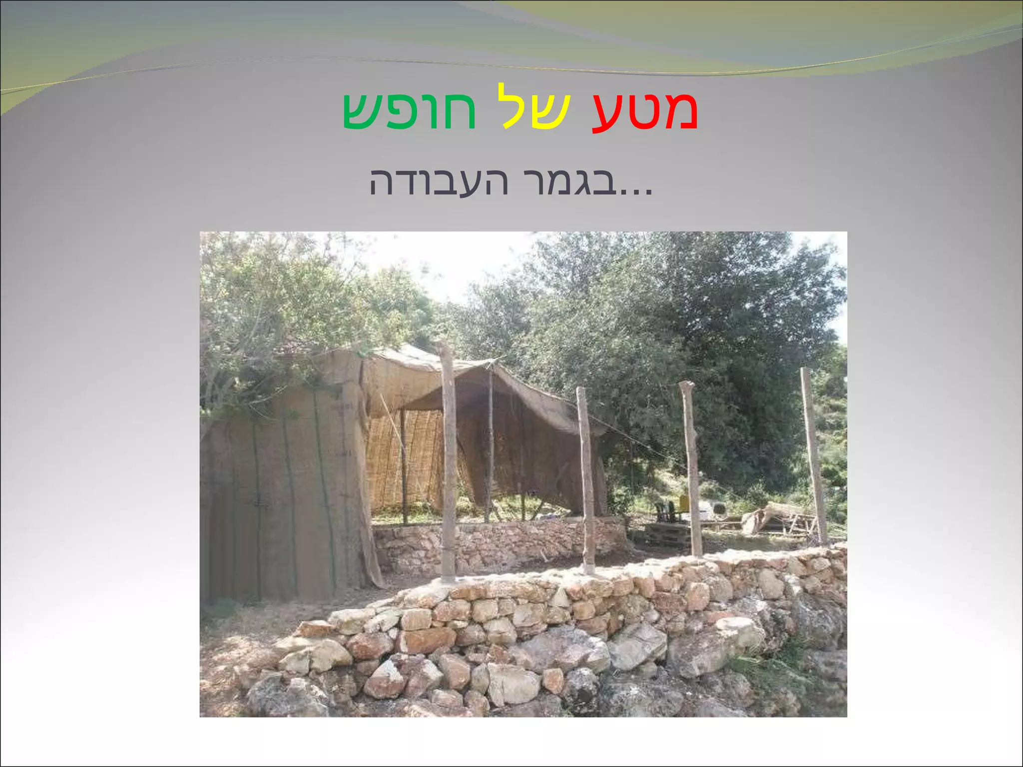 מטע   של   חופש   בגמר העבודה ... 