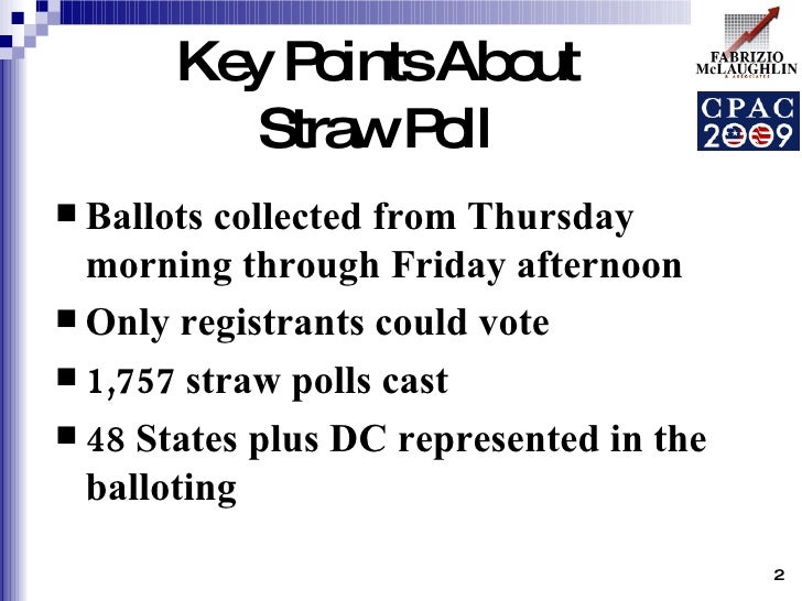 2 09 Cpac Straw Poll