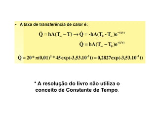 * A resolução do livro não utiliza o
 conceito de Constante de Tempo.
 