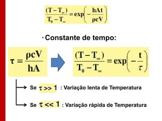 *

Constante de tempo:

Se

: Variação lenta de Temperatura

Se

: Variação rápida de Temperatura

 