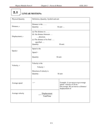 2.0 forces and motion | PDF