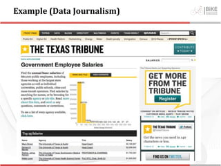Example (Data Journalism)
 
