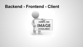 Backend - Frontend - Client
 