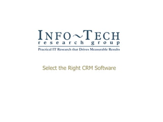 Select the Right CRM Software 