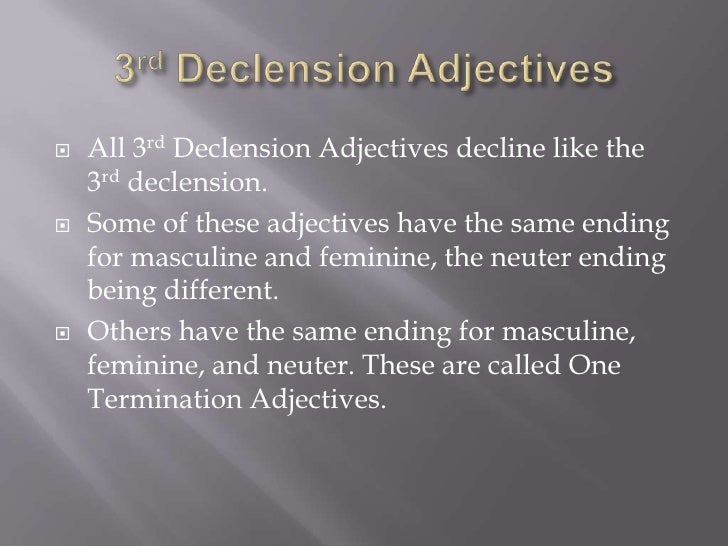 2 1 2 And 3rd Declension Adjectives