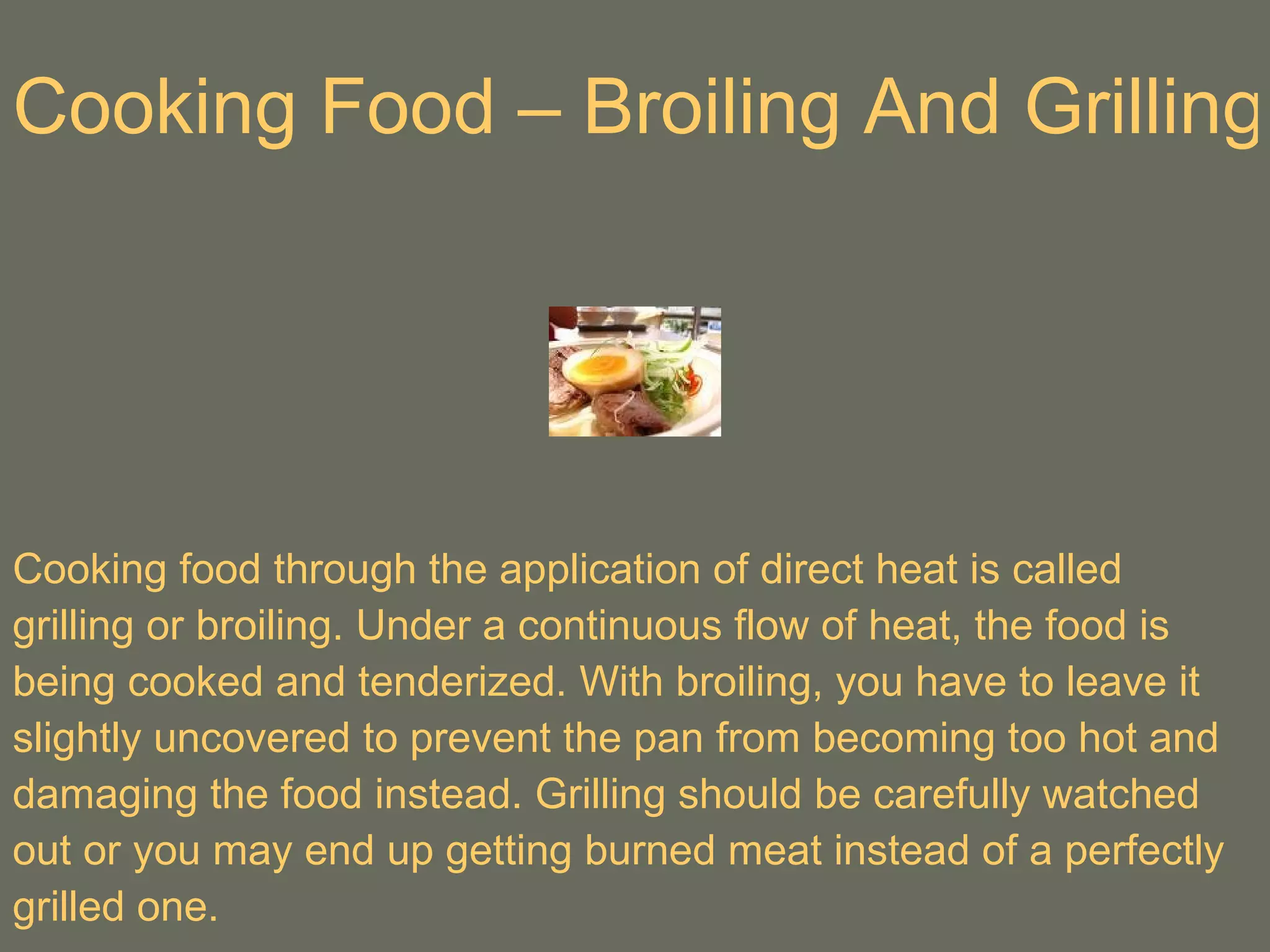 Cooking Food: The Different Methods | PPT