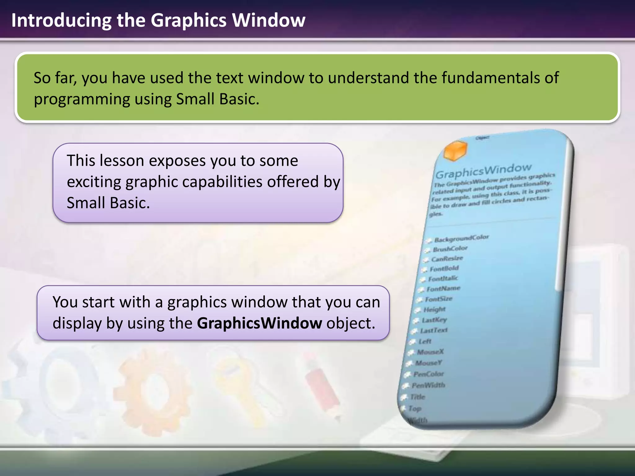 2.1 graphics window | PPTX