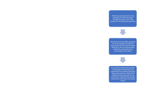 Try It #4
Write the point-slope form of an
equation of a line that passes
through the points and Then
rewrite it in the slope-intercept form
Now that we have written equations
for linear functions in both the
slope-intercept form and the point-
slope form, we can choose which
method to use based on the
information we are given
If we want to rewrite the equation
in the slope-intercept form, we
would find If we wanted to find the
slope-intercept form without first
writing the point-slope form, we
could have recognized that the line
crosses the y-axis when the output
value is
 