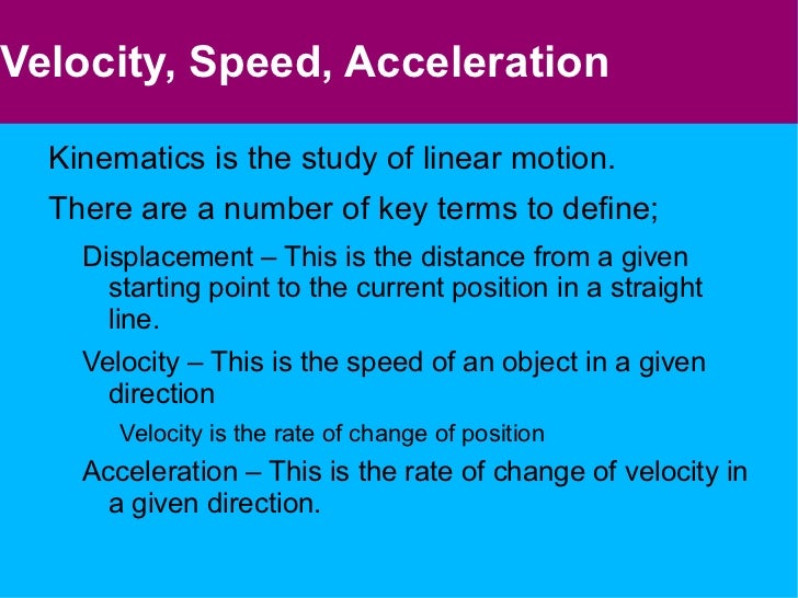 2.1 linear motion