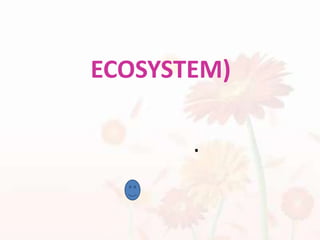 ระบบนิเวศ(ECOSYSTEM) วิทยาศาสตร์ ม.ต้น อ.จีรภา   แก้ววงค์           โรงเรียนทองสวัสดิ์วิทยาคาร 