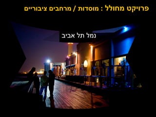 נמל תל אביב  פרויקט מחולל  :  מוסדות  /  מרחבים ציבוריים  