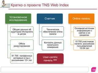 Кратко о проекте TNS Web IndexUser-centric панельnew