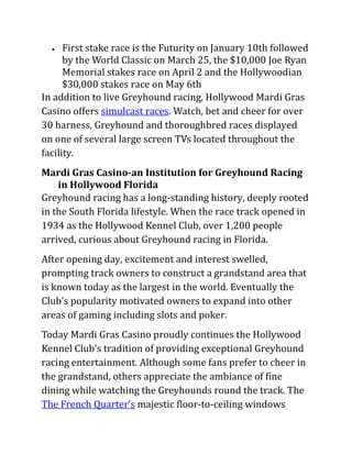 mardi gras casino dog racing