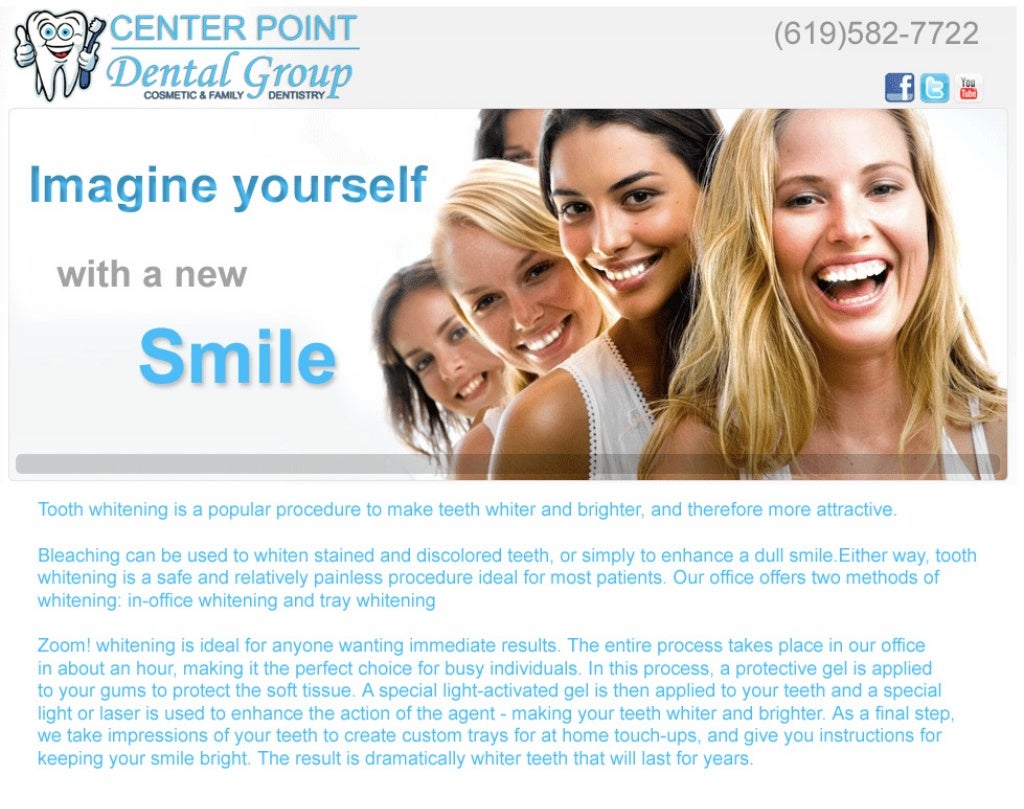 Center Point Dental Group (619)5827722 COSMETIC DENTISTRY Tooth