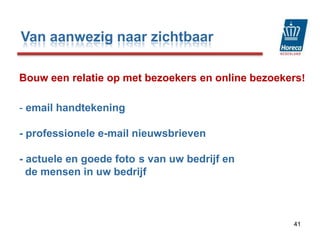35Wat wordt er reeds over u geschreven?Controleer eens hoe en wat er over u en uw bedrijf geschreven wordt:Op twitterhttp://search.twitter.com/