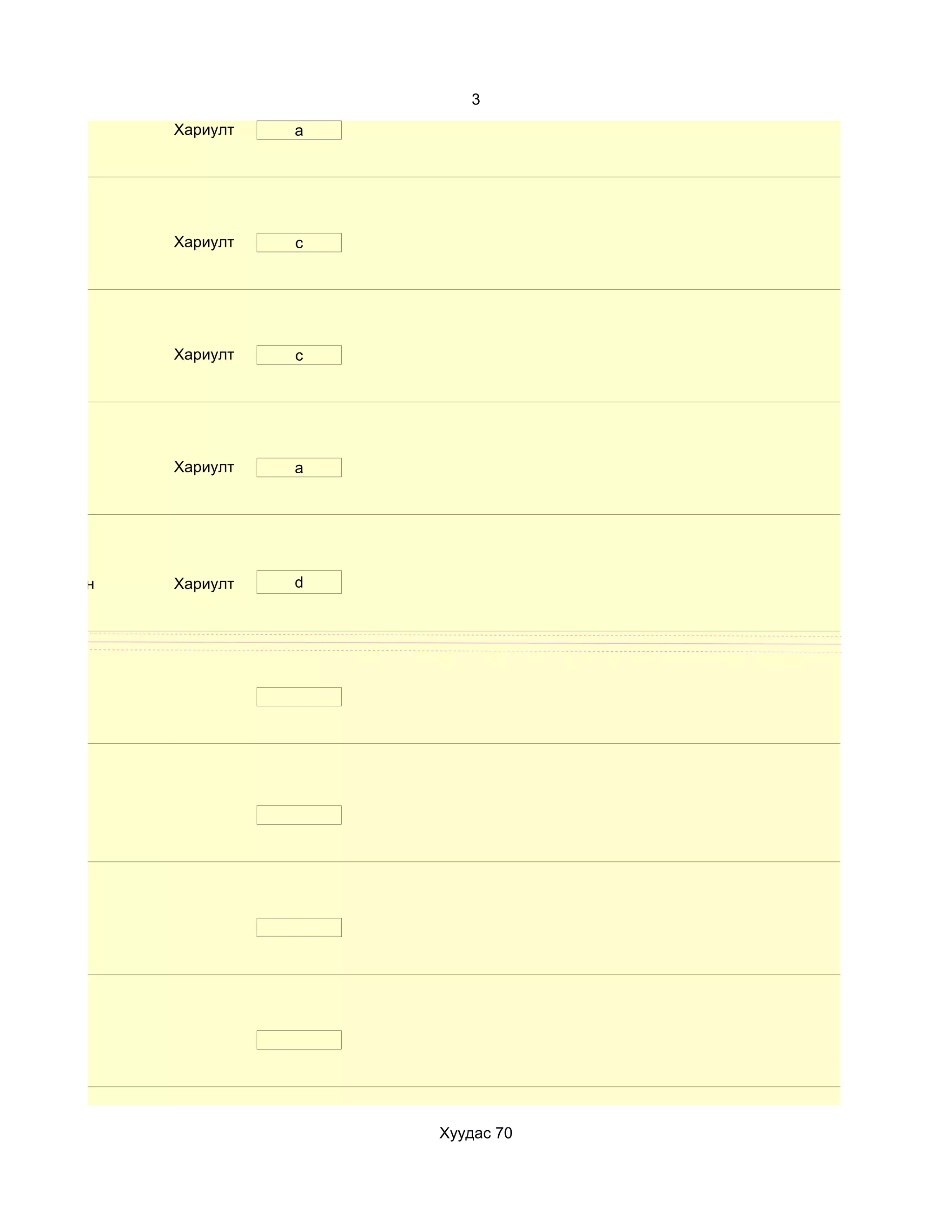 3
              Хариулт   a




              Хариулт   c




              Хариулт   c




              Хариулт   a




d. Маш сайн   Хариулт   d




                            Хуудас 70
 
