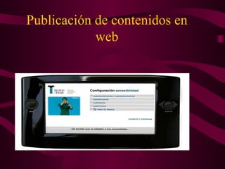 Publicación de contenidos en web   