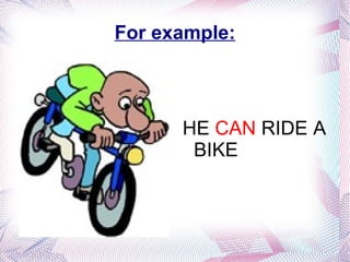 FOR EXAMPLE: I  CAN  SING A SONG 