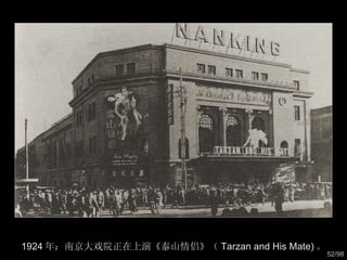 1924 年：南京大戏院正在上演《泰山情侣》（ Tarzan and His Mate) 。  