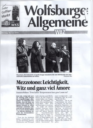 Mezzotono Wolfsburger Allgemeine 2010