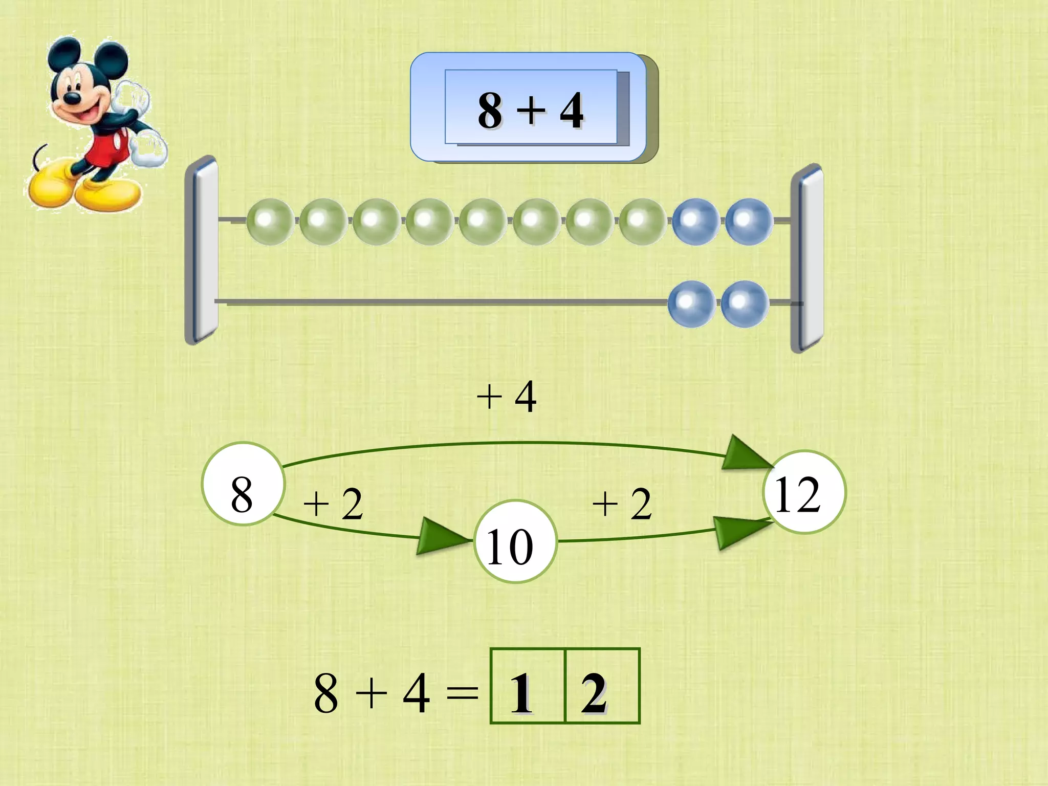 8 + 4 + 2 + 2 12 10 8 + 4 = 1  2   8 + 4 