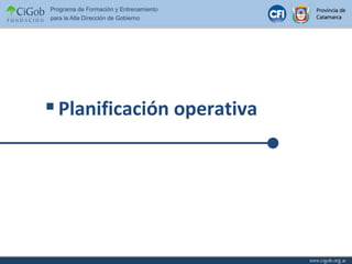 Planificación operativa 