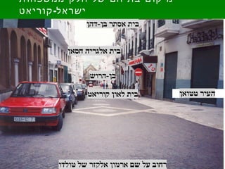 מיקום בתיהם של חלק ממשפחות ישראל - קוריאט 