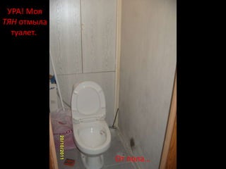 УРА! Моя
ТЯН отмыла
  туалет.!




             От пола…
 