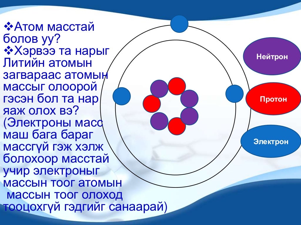атомын бүтэц 2