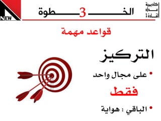 ‫3‬
‫الخـــــــــــــ ـــــــــطوج‬
       ‫قٛاعد َُٗ١‬
                   ‫ايذلنٝص‬
                ‫• عً٢ زتاٍ ٚاحد‬
                     ‫فكط‬
                   ‫• ايباقٞ : ٖٛاٜ١‬
 