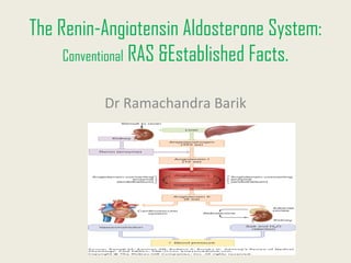 The Renin-Angiotensin Aldosterone System:
     Conventional RAS &Established Facts.


          Dr Ramachandra Barik
 