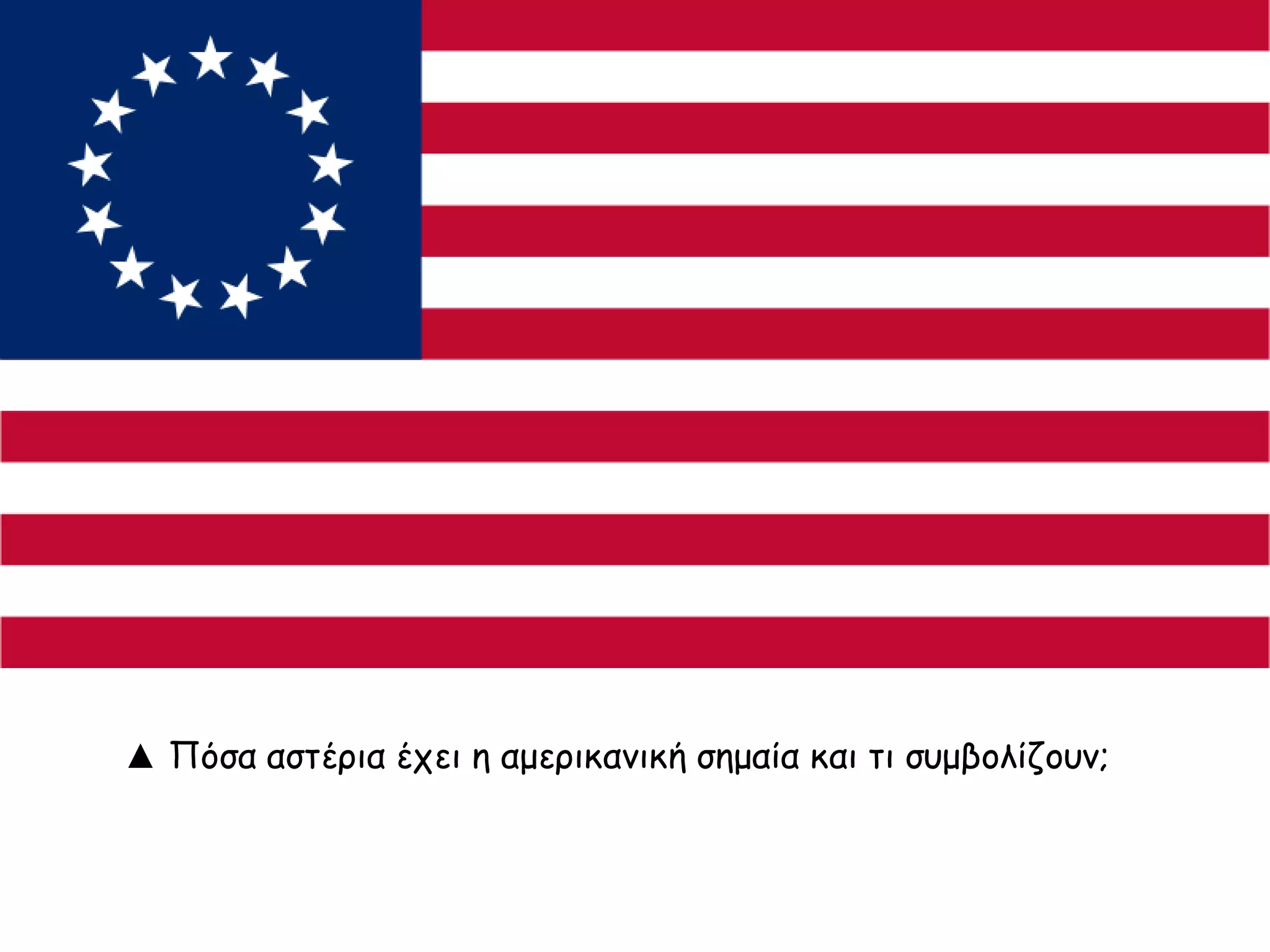 ▲ Πόσα αστέρια έχει η αμερικανική σημαία και τι συμβολίζουν; 
 