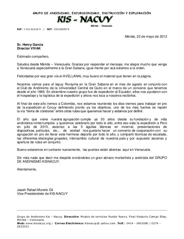 Solicitud de convenio