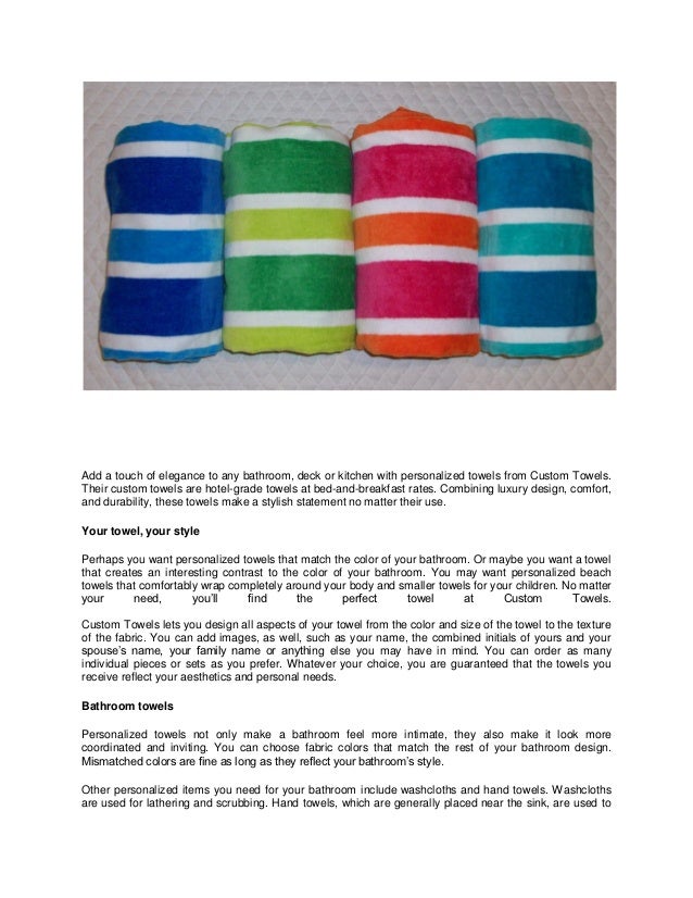 custom embroidered beach towels