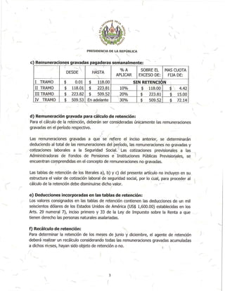 Tablas de retencion de renta 2016