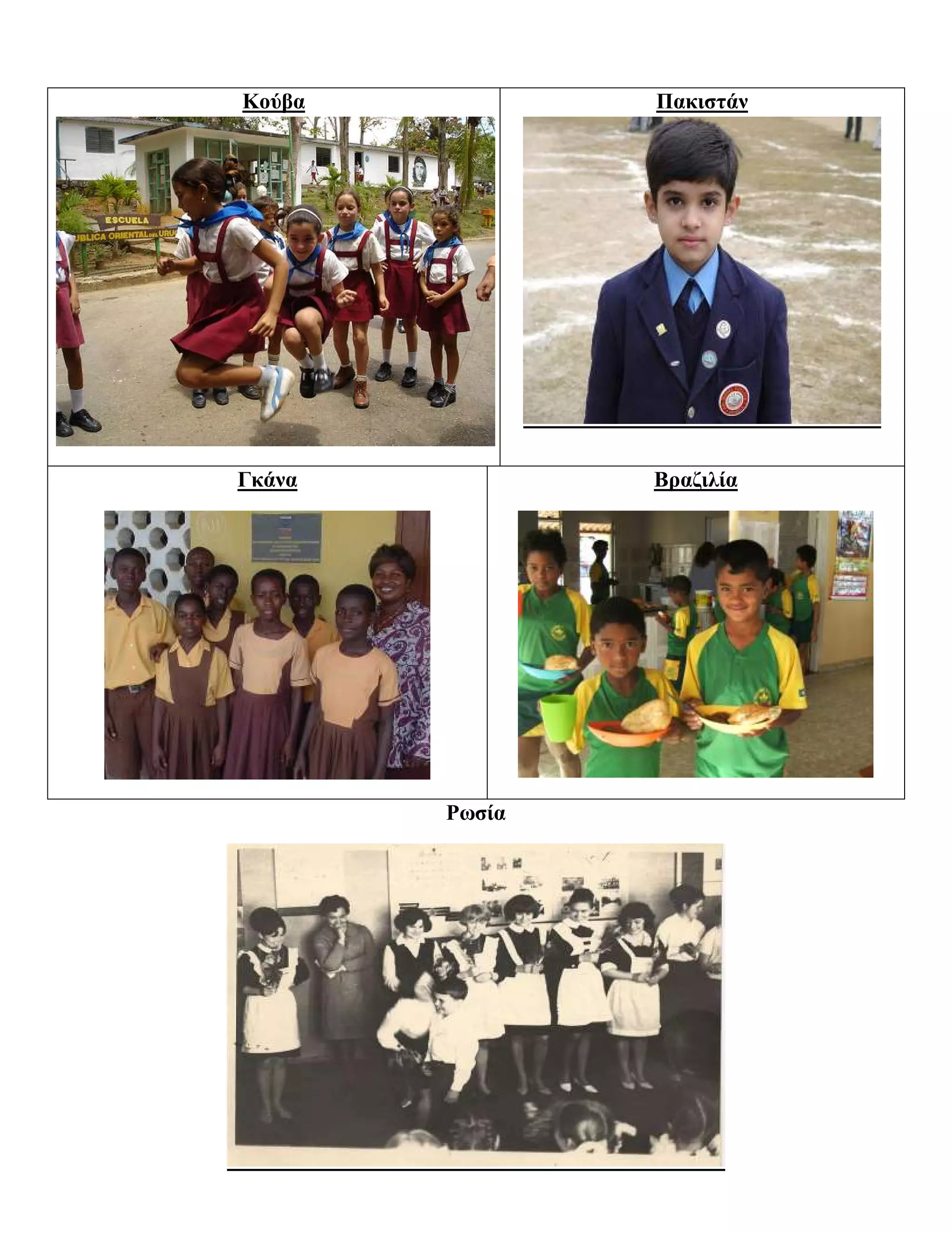 Κούβα           Πακιστάν




Γκάνα           Βραζιλία




        Ρωσία
 