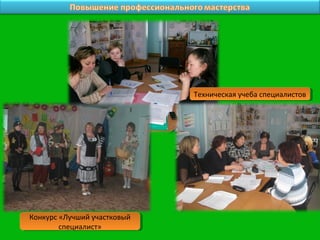 Техническая учеба специалистов
                               Техническая учеба специалистов




Конкурс «Лучший участковый
 Конкурс «Лучший участковый
        специалист»
         специалист»
 