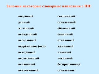 Почему именинник две нн: причины и объяснения