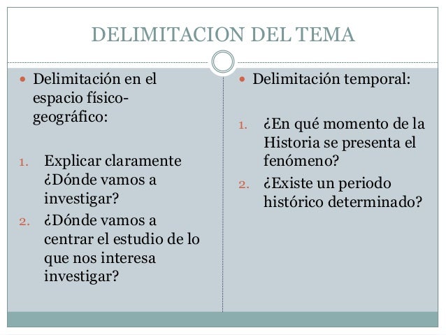 2.1 delimitación del tema