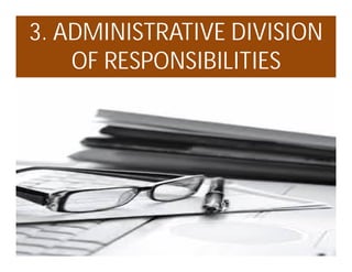 3. ADMINISTRATIVE DIVISION
OF RESPONSIBILITIES
 
