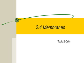 2.4 Membranes
Topic 2 Cells
 