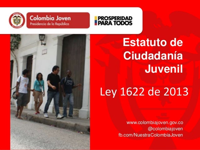 Resultado de imagen para ley estatutaria 1622 de 2013