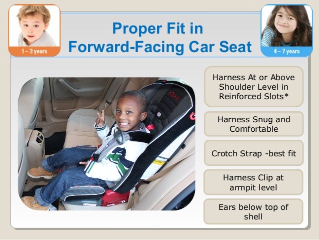 car seat strap position front facing