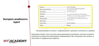 Экспресс-юзабилити
аудит

 