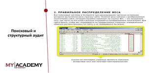 Поисковый и
структурный аудит

 