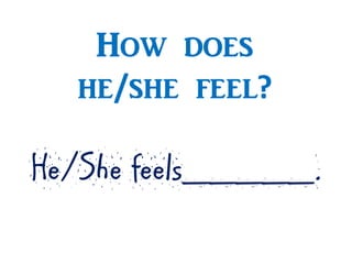 How does
he/she feel?

He/She feels_____.

 