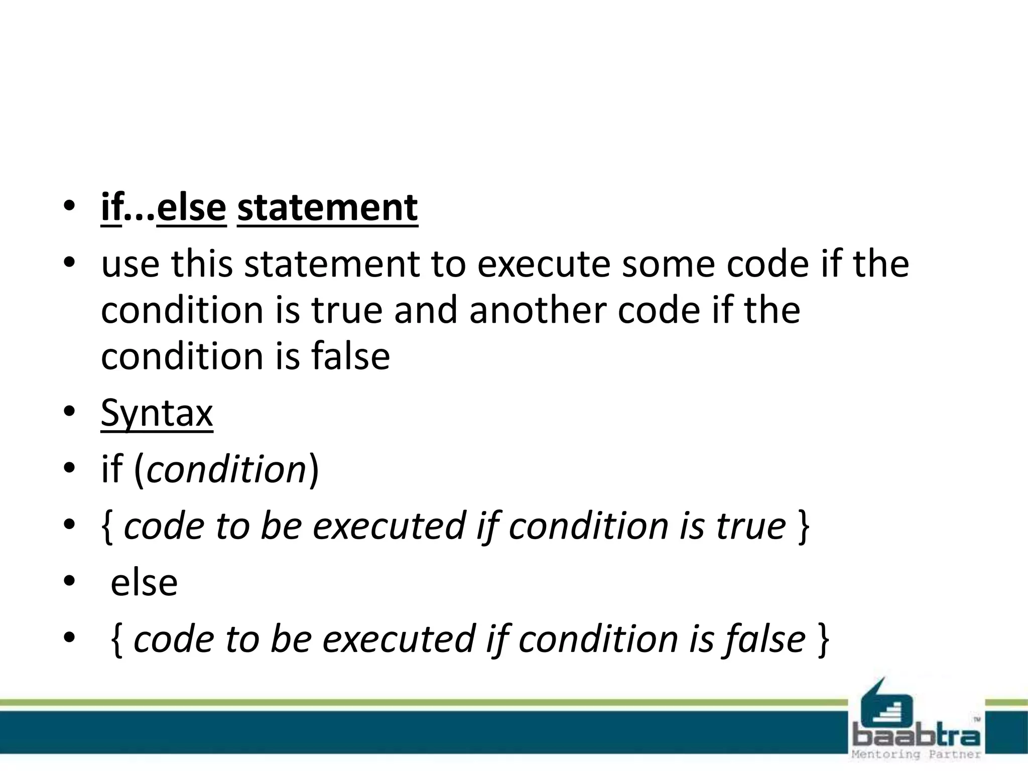 conditional statements | PPT