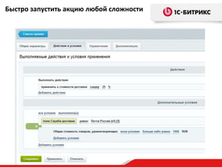 Быстро запустить акцию любой сложности

 