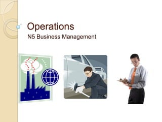 Operations
N5 Business Management

 