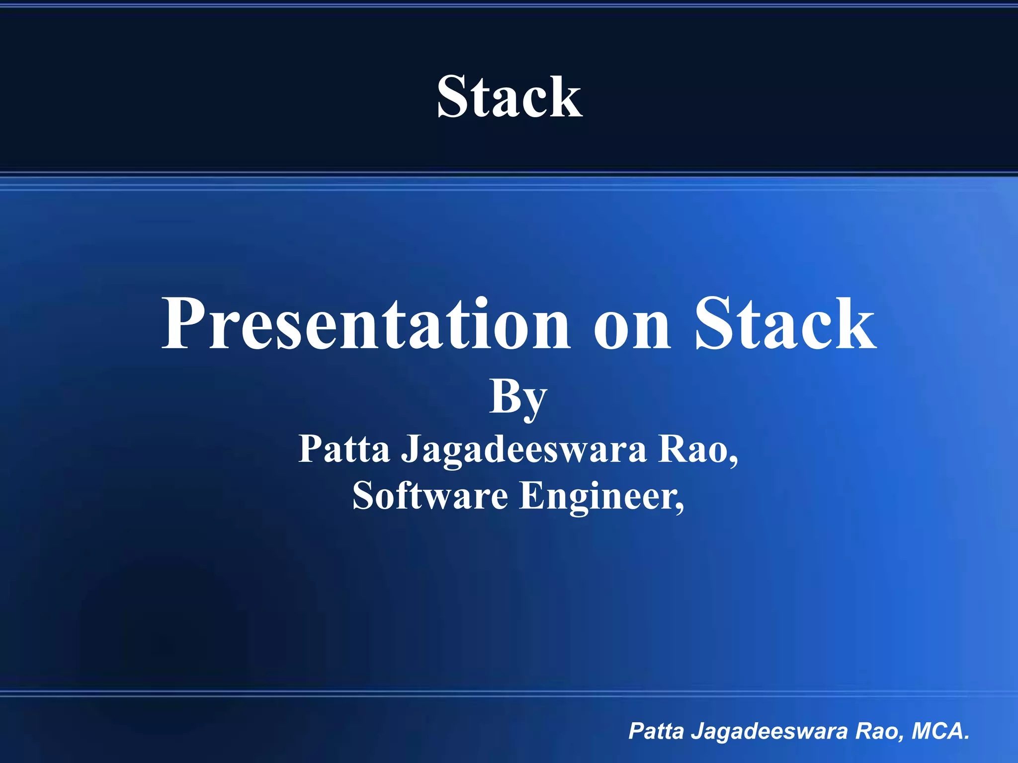 data structure, stack, stack data structure | PPT
